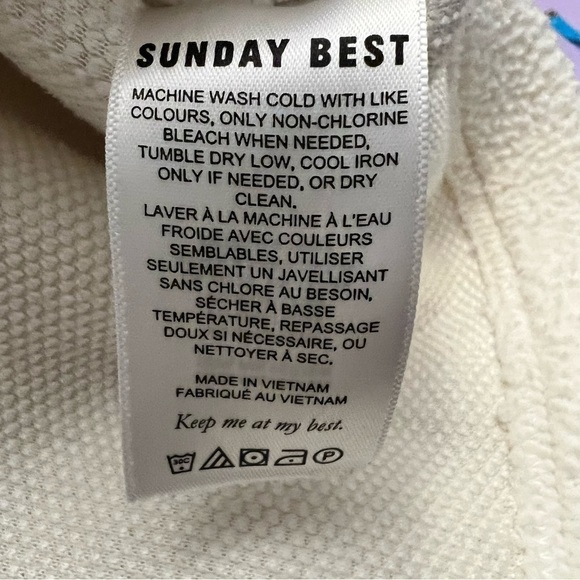 Aritzia sunday best cream off white crop sweater size XS - Picture 8 of 13